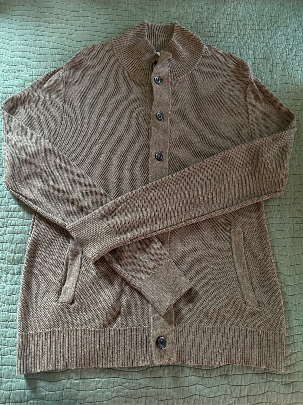 Goodfellow & Co Brown Button-Up Knit Cardigan